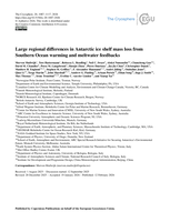 Large regional differences in Antarctic ice shelf mass loss from Southern Ocean warming and meltwater feedbacks