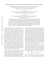 Spin-entanglement of an atomic pair through coupling to their thermal motion