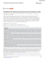 Guidelines for Reprocessing Ultrasound Transducers: 2026
