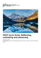 PHCC turns three: Reflecting, evaluating and advancing