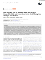 Gold for Cash and an Inflamed Rash: An Archival Study of Syphilis and Gonorrhoea in the Gold Mining Era of Otago, New Zealand