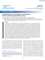 Combined effects of microplastics and nitrogen on bivalve-mediated biogeochemical cycling