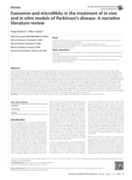 Exosomes and microRNAs in the treatment of in vivo and in vitro models of Parkinson's disease: A narrative literature review
