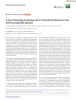 A New Breeding Technique for F1 Hybrid Production From Self-Incompatible Species
