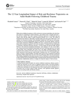 The 12-year longitudinal impact of risk and resilience trajectories on adult health following childhood trauma