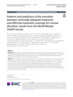 Patterns and predictors of the transition between minimally adequate treatment and effective treatment coverage for mental disorders: results from the World Mental Health Survey