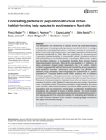 Contrasting patterns of population structure in two habitat-forming kelp species in southeastern Australia