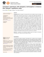 Consumer's experiences with emergency contraception in Aotearoa New Zealand: a qualitative study