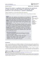 'Beyond the surface': a qualitative study exploring the experiences of stroke survivors and their families in sharing their values, preferences, and circumstances in inpatient rehabilitation