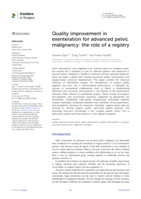 Quality improvement in exenteration for advanced pelvic malignancy: the role of a registry