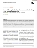 Factors Affecting the Clarity of Nondominant Handwriting Versus Dominant Handwriting