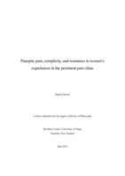 Panoptic pain, complicity, and resistance in women's experiences in the persistent pain clinic
