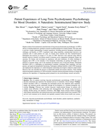 Patient Experiences of Long-Term Psychodynamic Psychotherapy for Mood Disorders: A Naturalistic Semi-Structured Interview Study