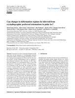 Can changes in deformation regimes be inferred from crystallographic preferred orientations in polar ice?