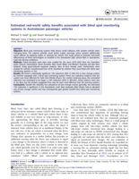 Estimated real-world safety benefits associated with blind spot monitoring systems in Australasian passenger vehicles