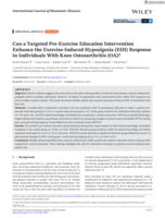 Can a Targeted Pre-Exercise Education Intervention Enhance the Exercise-Induced Hypoalgesia (EIH) Response in Individuals With Knee Osteoarthritis (OA)?