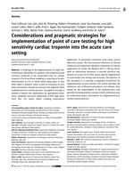 Considerations and pragmatic strategies for implementation of point of care testing for high sensitivity cardiac troponin into the acute care setting