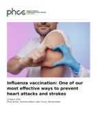 Influenza vaccination: One of our most effective ways to prevent heart attacks and strokes