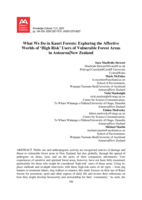 What We Do in Kauri Forests: Exploring the Affective Worlds of 'High Risk' Users of Vulnerable Forest Areas in Aotearoa|New Zealand