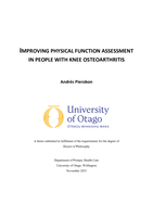 Improving physical function assessment in people with knee osteoarthritis