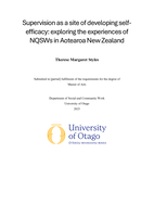 Supervision as a site of developing self-efficacy: exploring the experiences of NQSWs in Aotearoa New Zealand