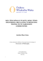 Māu tēnā kīwai o te kete, māku tēnei: delivering circulating tumour DNA testing to Te Tairāwhiti communities