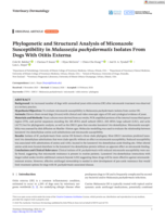 Phylogenetic and Structural Analysis of Miconazole Susceptibility in Malassezia pachydermatis Isolates From Dogs With Otitis Externa