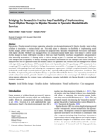 Bridging the Research to Practice Gap: Feasibility of Implementing Social Rhythm Therapy for Bipolar Disorder in Specialist Mental Health Services