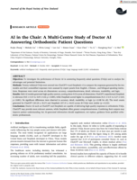 AI in the Chair: A Multi-Centre Study of Doctor AI Answering Orthodontic Patient Questions