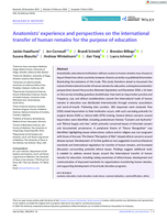 Anatomists' experience and perspectives on the international transfer of human remains for the purpose of education