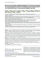 Accuracy of dual-energy computed tomography (CT), ultrasound, cone-beam CT, and spectral photon-counting CT for detecting calcium crystal deposition in the osteoarthritic hand: a cross-sectional diagnostic test study