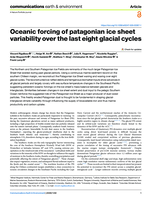 Oceanic forcing of patagonian ice sheet variability over the last eight glacial cycles