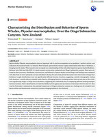 Characterizing the Distribution and Behavior of Sperm Whales, Physeter macrocephalus, Over the Otago Submarine Canyons, New Zealand