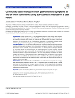 Community-based management of gastrointestinal symptoms at end-of-life in scleroderma using subcutaneous medication: a case report