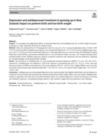 Depression and antidepressant treatment in growing up in New Zealand: impact on preterm birth and low birth weight