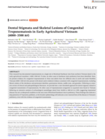 Dental Stigmata and Skeletal Lesions of Congenital Treponematosis in Early Agricultural Vietnam (4000-3500 bp)