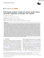 Will Females Remain? <em>Fuchsia Excorticata</em> Gender Ratios and Pollen Deposition in Dunedin, New Zealand