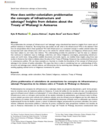 How does settler-colonialism problematise the concepts of infrastructure and sabotage? Insights from debates about the Treaty of Waitangi in Aotearoa
