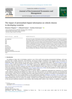 The impact of personalised digital information on vehicle choices in developing countries