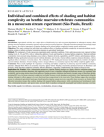 Individual and combined effects of shading and habitat complexity on benthic macroinvertebrate communities in a mesocosm stream experiment (São Paulo, Brazil)
