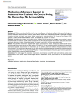 Medication Adherence Support in Aotearoa New Zealand: No Central Policy, No Ownership, No Accountability