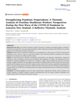 Strengthening Pandemic Preparedness: A Thematic Analysis of Frontline Healthcare Workers' Perspectives During the First Wave of the COVID‐19 Pandemic in Aotearoa New Zealand: A Reflexive Thematic Analysis