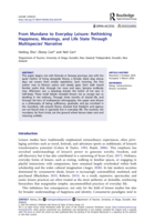 From Mundane to Everyday Leisure: Rethinking Happiness, Meanings, and Life State Through Multispecies' Narrative