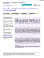 Cooperative learning in anatomy: Comparing virtual avatars and human specimens