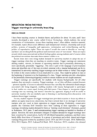 Reflection From the Field: Trigger warnings in university teaching