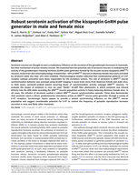 Robust serotonin activation of the kisspeptin GnRH pulse generator in male and female mice