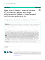 Māori perspectives on a potential low dose CT lung cancer screening programme in Aotearoa New Zealand: results of a mixed-method cross-sectional survey