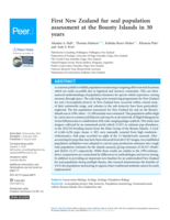 First New Zealand fur seal population assessment at the Bounty Islands in 30 years