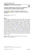 "More like a Manifesto than a Curriculum": A Collaborative, Critical Discussion on English Curriculum-Making