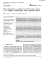 Electrophysiological recording of hypothalamic brain regions in vivo using the transpharyngeal surgical approach in the rat